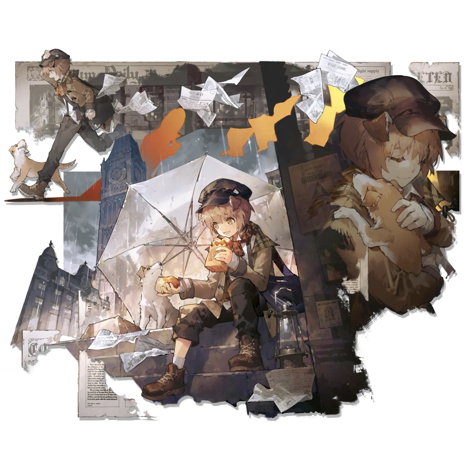 グレイの追加コーデ「都会の新聞配達員」