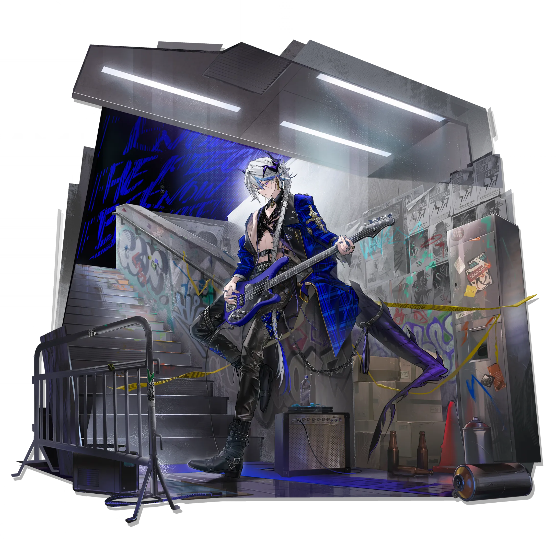 パズルの追加コーデ「冷色ロックンロール」