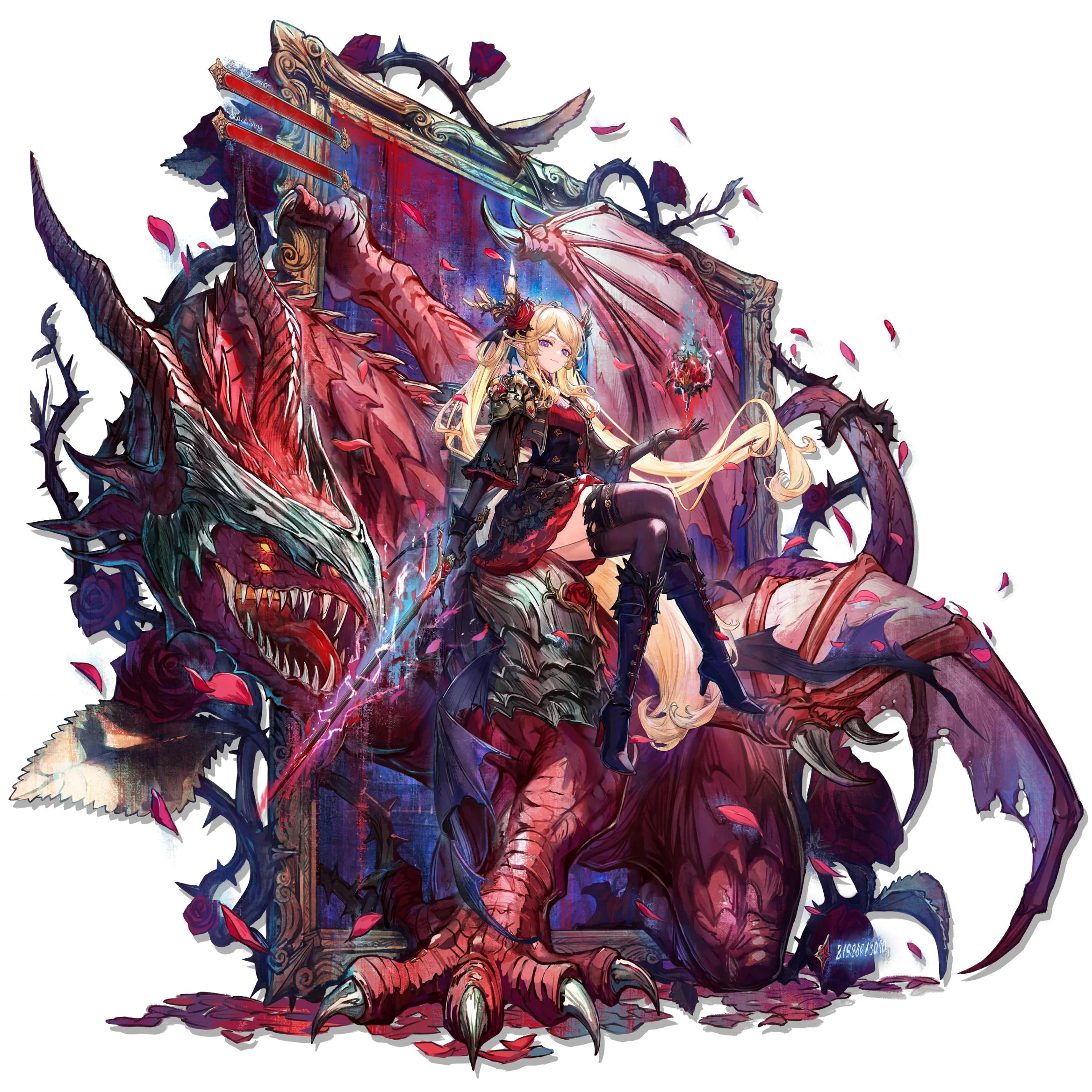 司霆レイズの追加コーデ「血翼の薔薇」